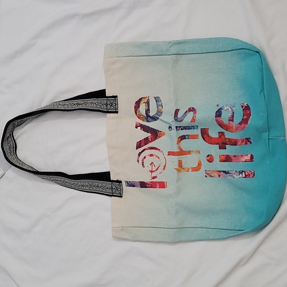 Love this life Green Canvas Tote - Picture 1 of 6